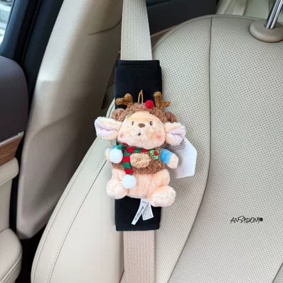 Car Decoration, Sürətlər qutusu və əl tormozu başlıqları - black-velvet-shoulder-pads-elk-suit-brown-authentic-little-bean-flower-single