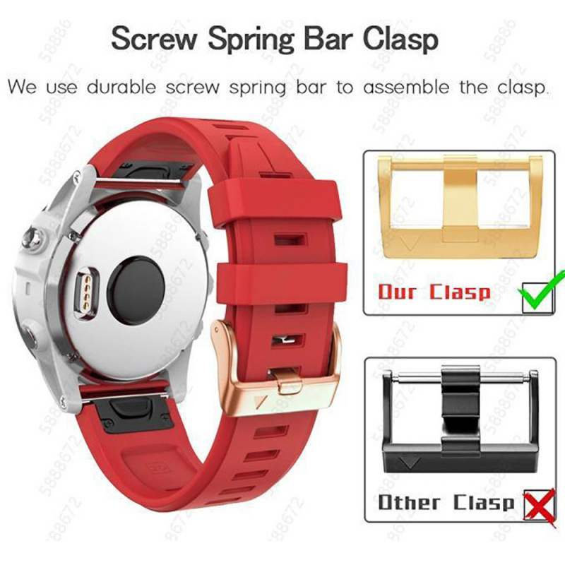 ⑧B 778 20mm Soft Silicone Smart for Garmin Fenix ​​7S 6S6Spr