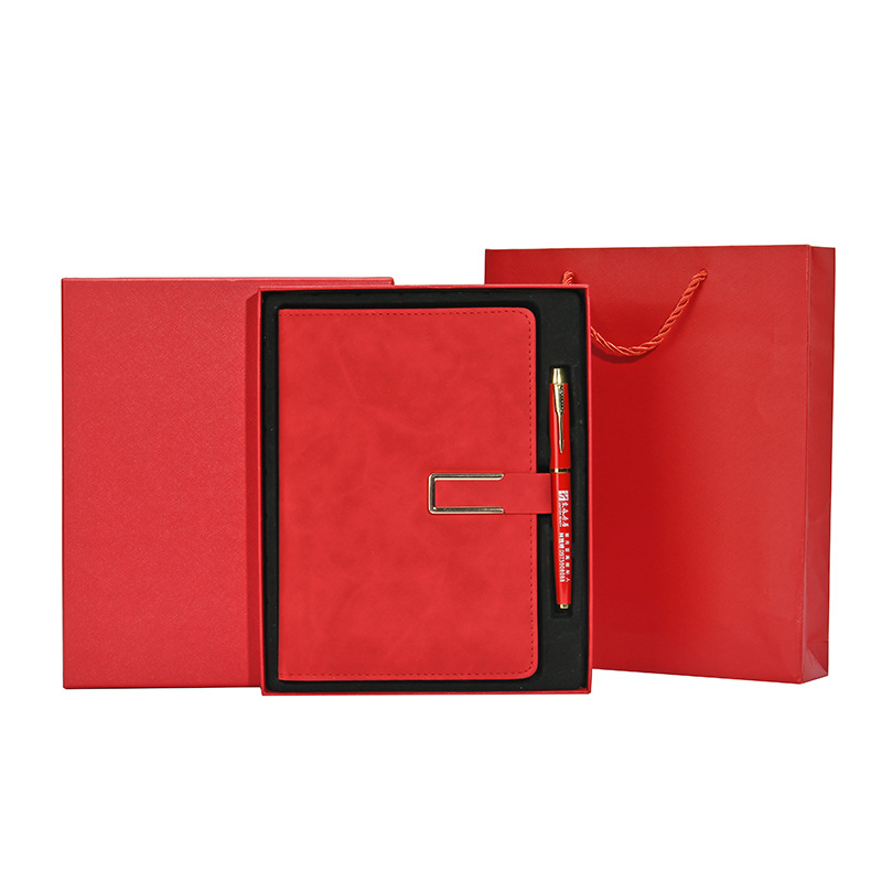 Traje rojo chino LH-010 (con bolígrafo y cuaderno)