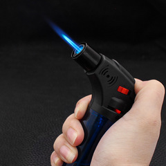 FD888台式雪茄艾灸噴火槍透明可鎖定火直衝噴槍防風充氣打火機