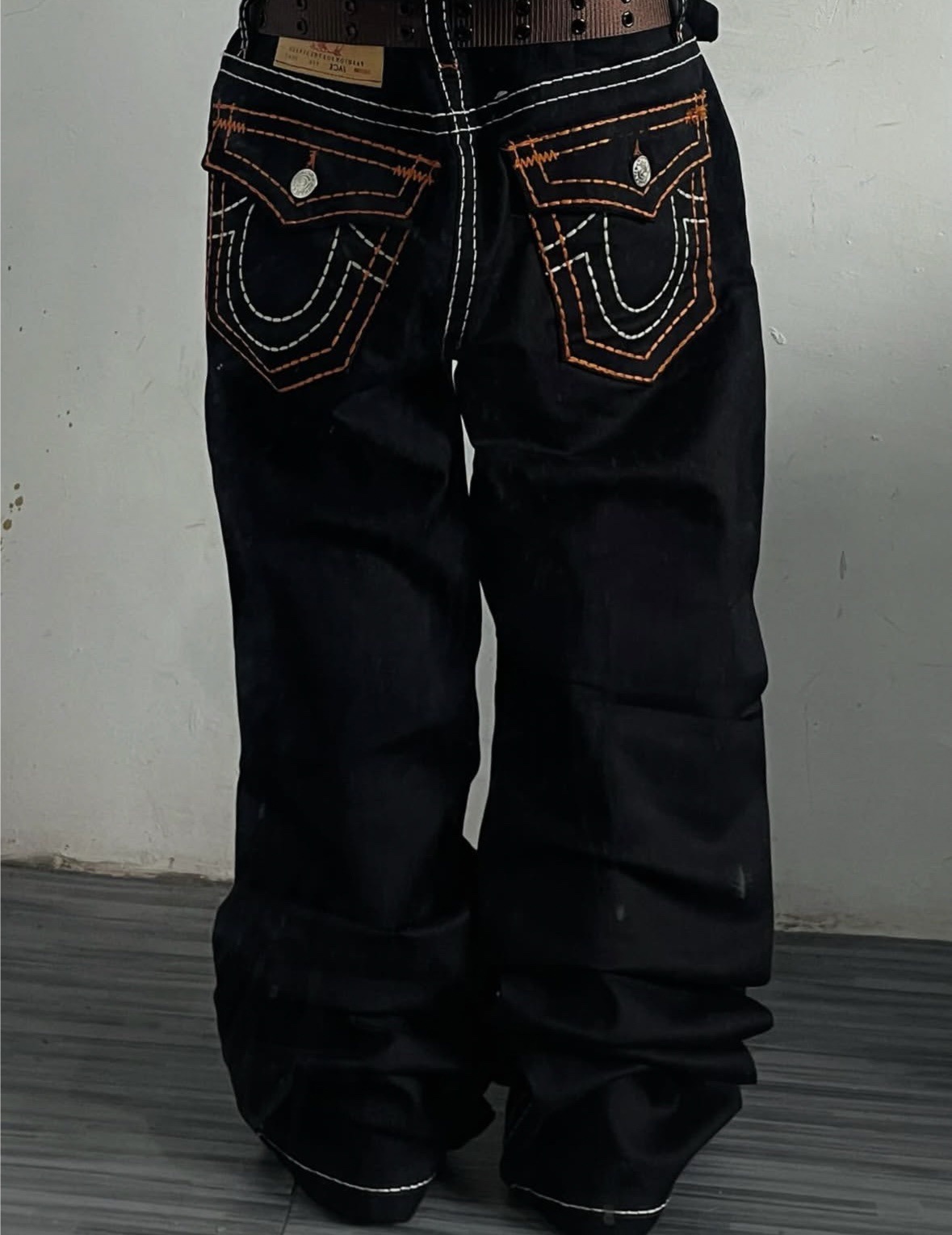 Comercio electrónico transfronterizo American High Street Trendy Brand Jeans Big Buddha Religion Pantalones casuales rectos de pierna ancha Hombres Amazon