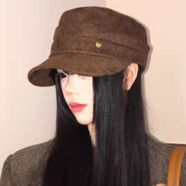高级感日系复古美拉德八角贝雷帽女时尚百搭显脸小鸭舌画家帽子潮