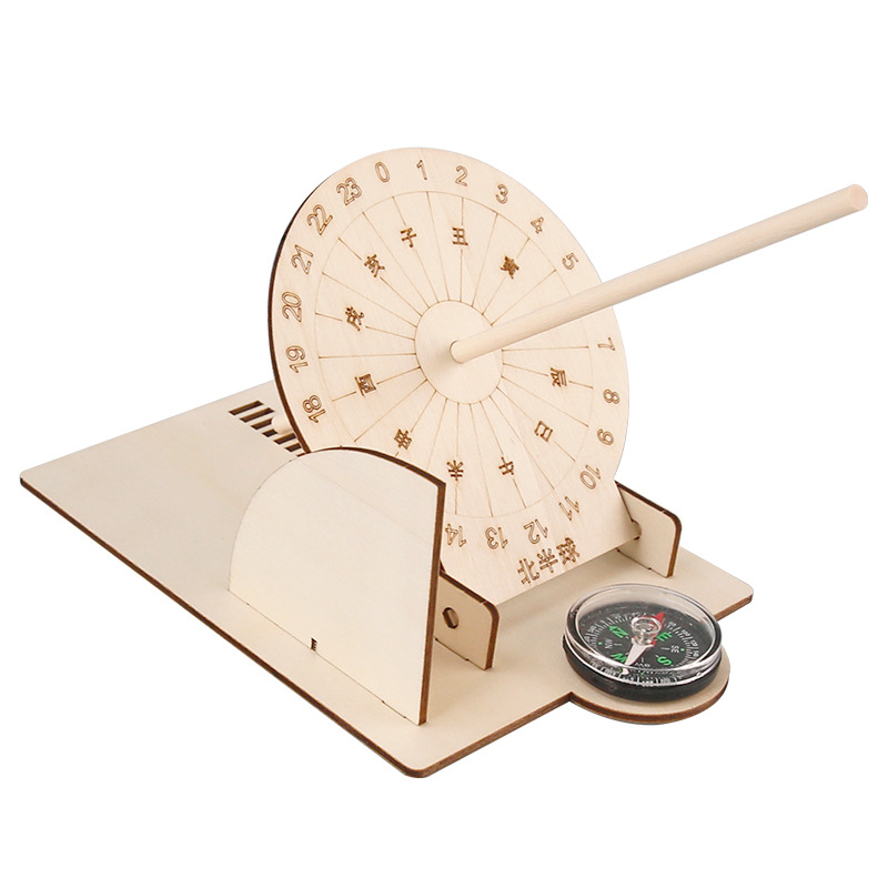 Tecnología de reloj de sol pequeña producción experimento de Ciencia para Niños juguetes de enseñanza jóvenes estudiantes hechos a mano paquete de material de bricolaje al por mayor