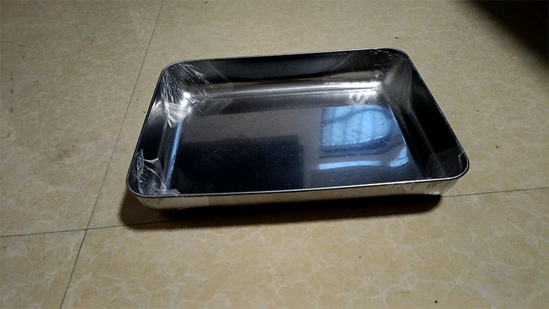 Caja de plato de acero inoxidable placa cuadrada placa multiusos cocina refrigerador crujiente vegetal olla caliente plato de lado caja de picnic