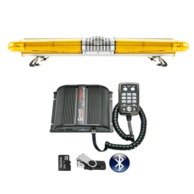 Long Row Warning Light Strobe Light Roof Light 1.4m B+ Horn+Bluetooth MP3 Siren JH285P9 (Roof Light)
