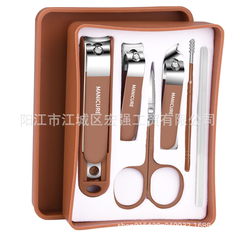 스플래시 방지 브라운 라운드 테일 6종 세트