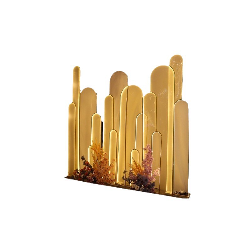 Transfronterizos Hot Sale Golden Arch Gate Escena de arco de hierro forjado boda camino guía de globo soporte fondo de puerta image 6