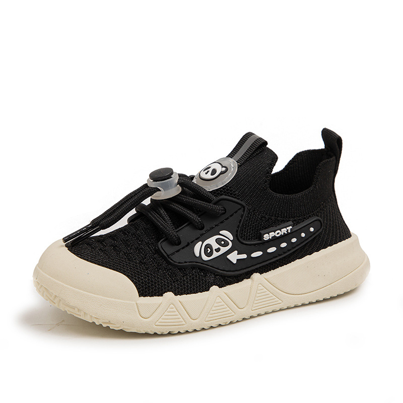 Primavera y otoño zapatos de coco para niños antideslizantes y transpirables 2025 nuevos zapatos casuales de un pie para niños zapatos de red de chicas zapatillas deportivas de moda