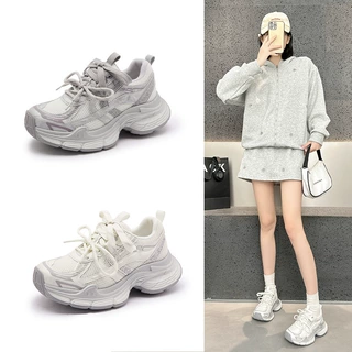 爆款厚底老爹鞋女2026春季新款欧货潮显脚小增高百搭休闲运动鞋