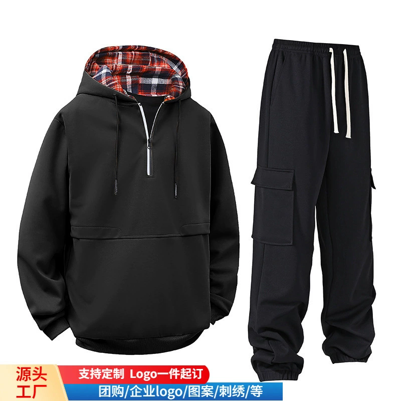 Мужской спортивный костюм весна-осень 2025, толстовка, штаны, худи, бег, повседневный стиль (Европейский код)