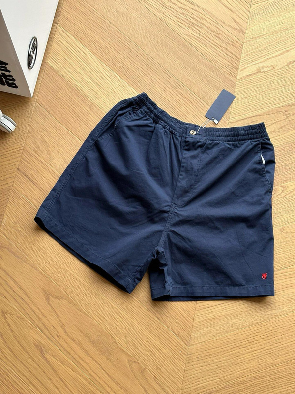 RL ラフポニーロゴピュアコットンジッパー弾性ショーツメンズルーズ夏通気性カップルパンツカジュアル|undefined