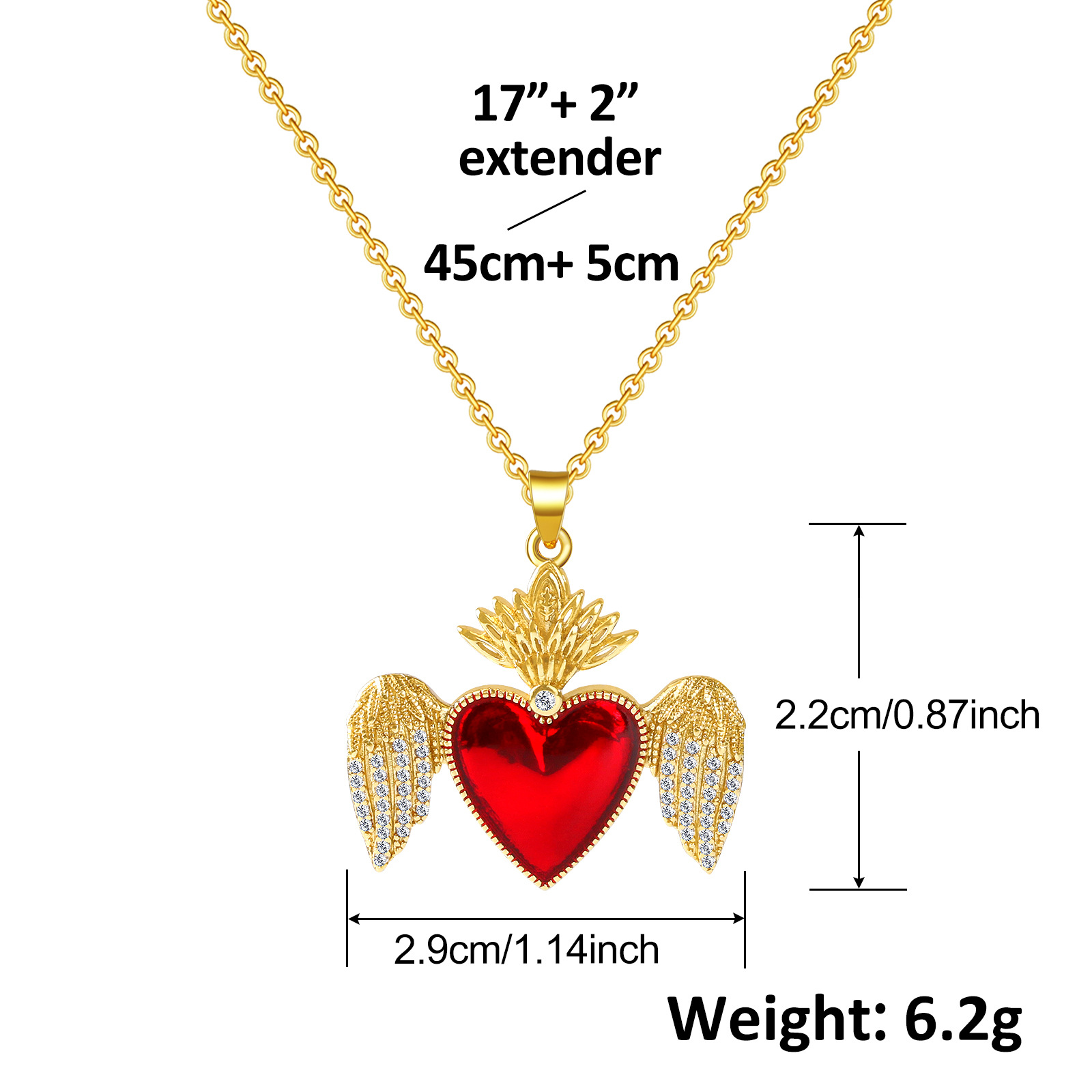8g Weight Copper Pendant Material Zircon Inlay Material Pendant Necklace Classification Copper Chain Material 1 Piece Quantity Holiday, Daily Occasion Copper Material Heart Shape Pattern Women's Gender Inlay Design Retro Style Copper Retro Inlay Heart Shape Zircon Pendant Necklace 2