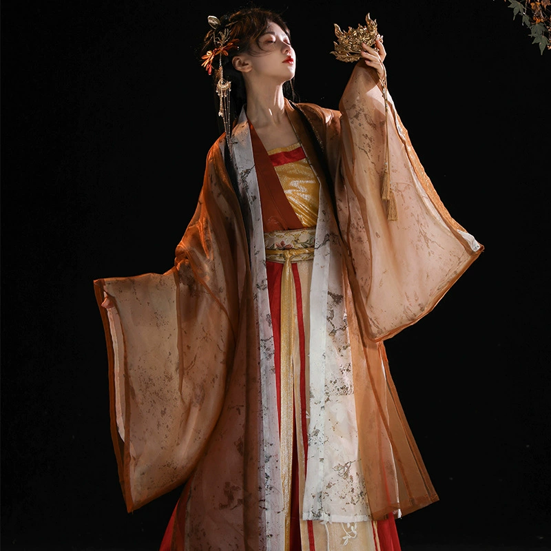 Новое Оригинальное женское платье из восьми частей ханьфу, двубортное платье с песней в китайском стиле до талии, древний костюм, элегантный костюм феи, весна 2023 г.