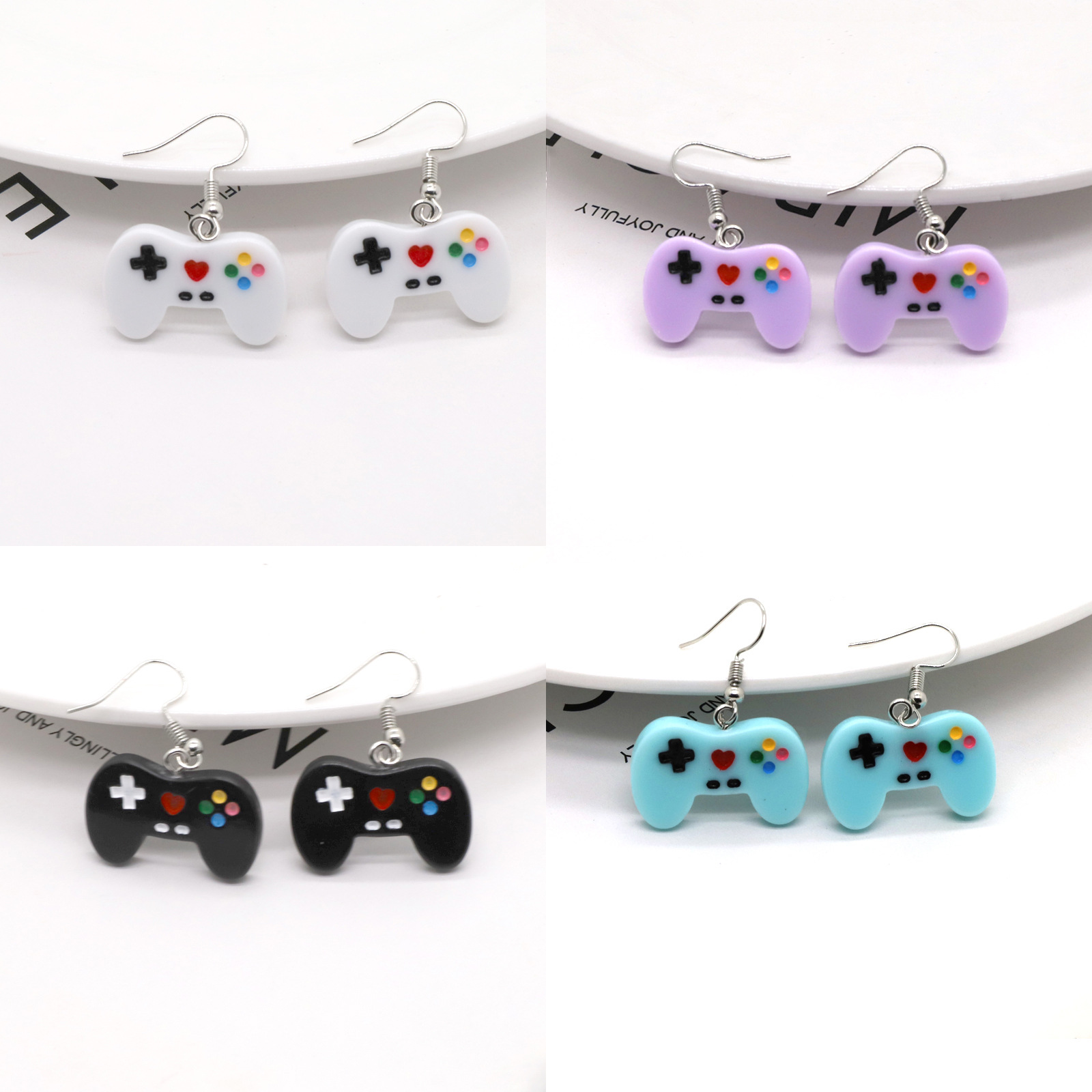 Ornament Cute Candy Color Resin Game Machine Earrings Fashion display picture 1