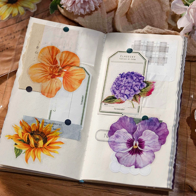 梦之舞 Flower blooming series PET sticker crystal ink printing ins ink printing 10 photos