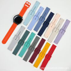 Samsung Galaxy Watch および Huawei Watch ユニバーサル時計ストラップシリコンフラットヘッドウェーブステッチストラップに適しています。