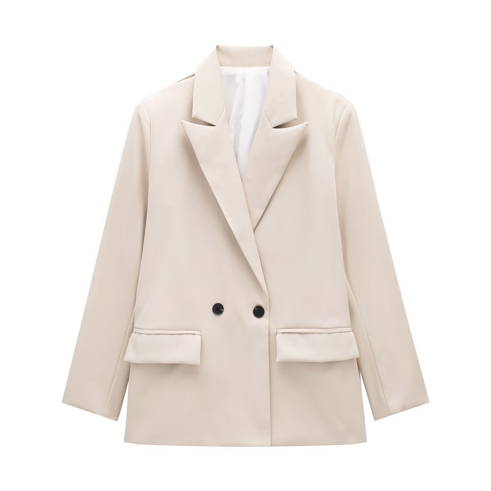 Nouvelle veste de costume croisée à manches longues et revers pour femme 2024 A69602_voghion.com