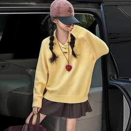 女童秋冬毛衣2025新款女大童洋气秋装超好看针织衫百搭长袖12岁13