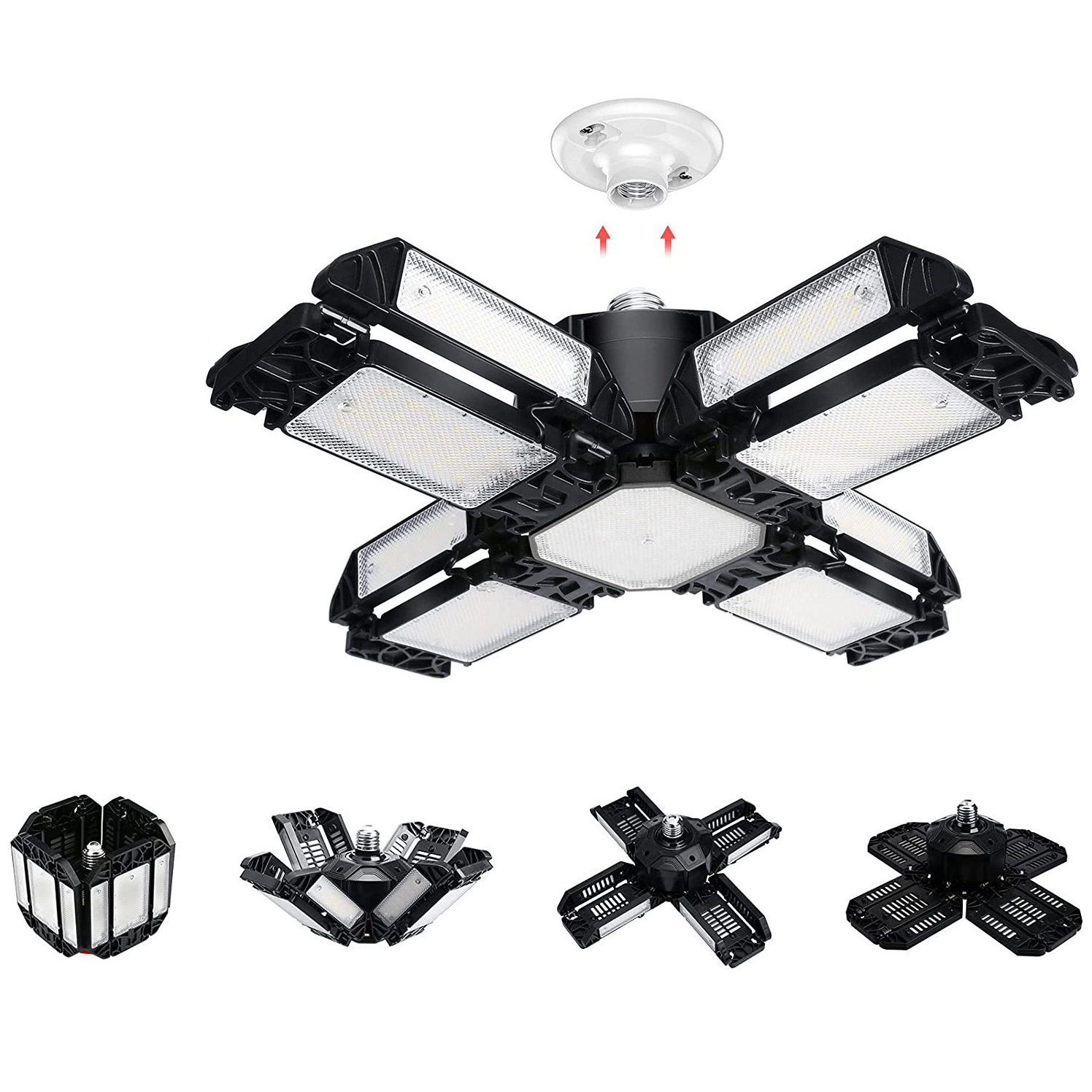 Almacén de techo lámpara de minería 200W150W variante plegable variedad LED lámpara de garaje transfronteriza exclusiva