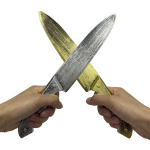 万圣节仿真塑料刀尖刀鬼节装饰玩具血菜刀整蛊道具刀镰刀海盗匕首