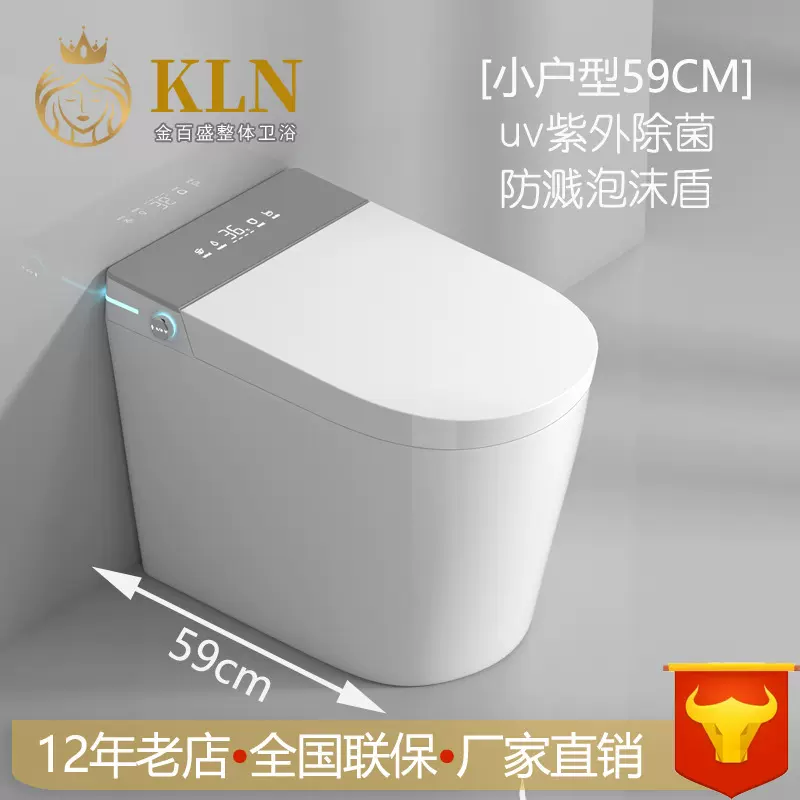 小户型迷你智能马桶短款一体式紫外线智能坐便器 金百盛卫浴953