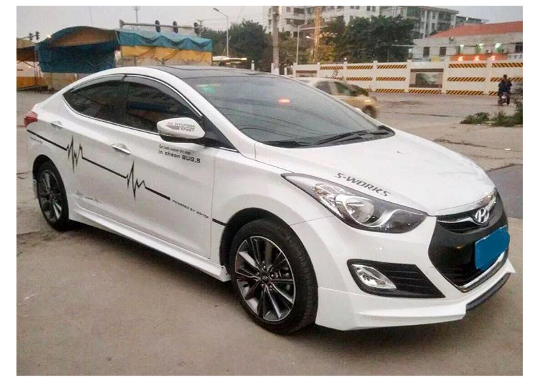 Suitable for 2012-16 Hyundai Elantra Small Body Kit, Langdong Anti-Collision Front Lip, Side Skirt Modification Parts, Body Kit