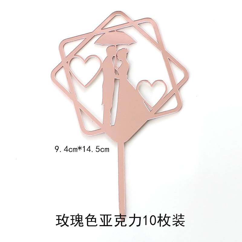 Copyright acrílico pastel decoración ins estilo creativo AMOR Feliz cumpleaños postre de mesa