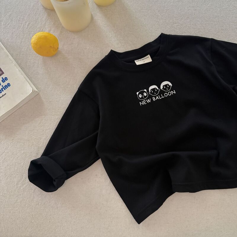 在庫あり長袖子供用Tシャツ2025秋冬韓国風カジュアルベビー半袖夏かわいいボトムシャツ男の子と女の子用|undefined