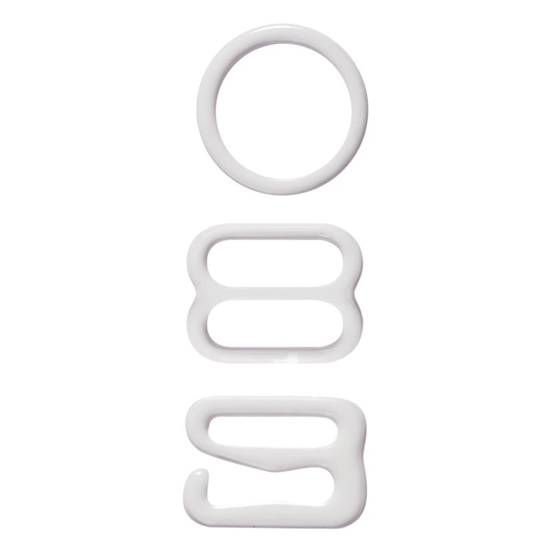 Черно-белый в наличии Плечевой ремень с регулируемой пряжкой 089 Нейлоновая пластиковая пряжка Купальники Нижнее белье Аксессуары для бюстгальтеров с 8 пряжками