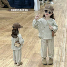 女童秋季套装2025新款儿童运动卫衣时尚洋气休闲绣花两件套2531