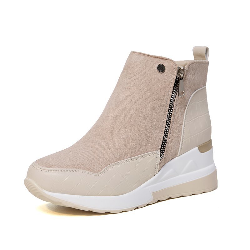 

Side Zipper Plus Size Cotton Booties
