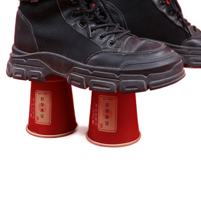 新款结婚乔迁红纸杯加厚家用婚礼喜庆水杯婚庆用品一次性杯子