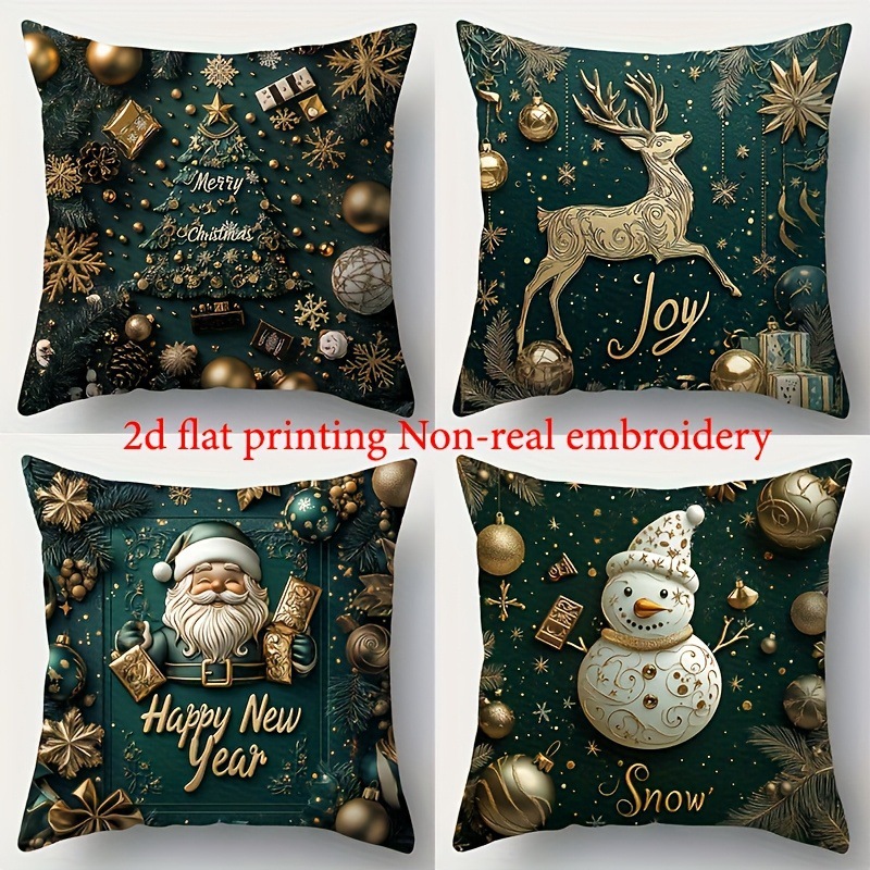 Navidad encontrada explosión abrazo funda de almohada festivales conejo alce decoración sofá atmósfera sensación de lino funda de cojín al por mayor image 2