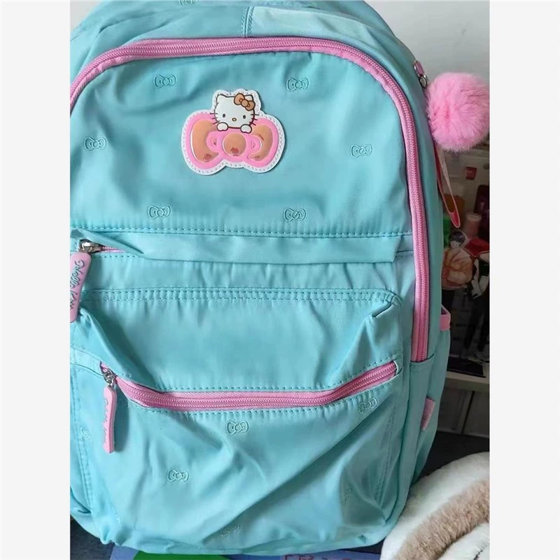 Hello Kitty, мятный рюкзак, сумка, для подростков, для учащихся
