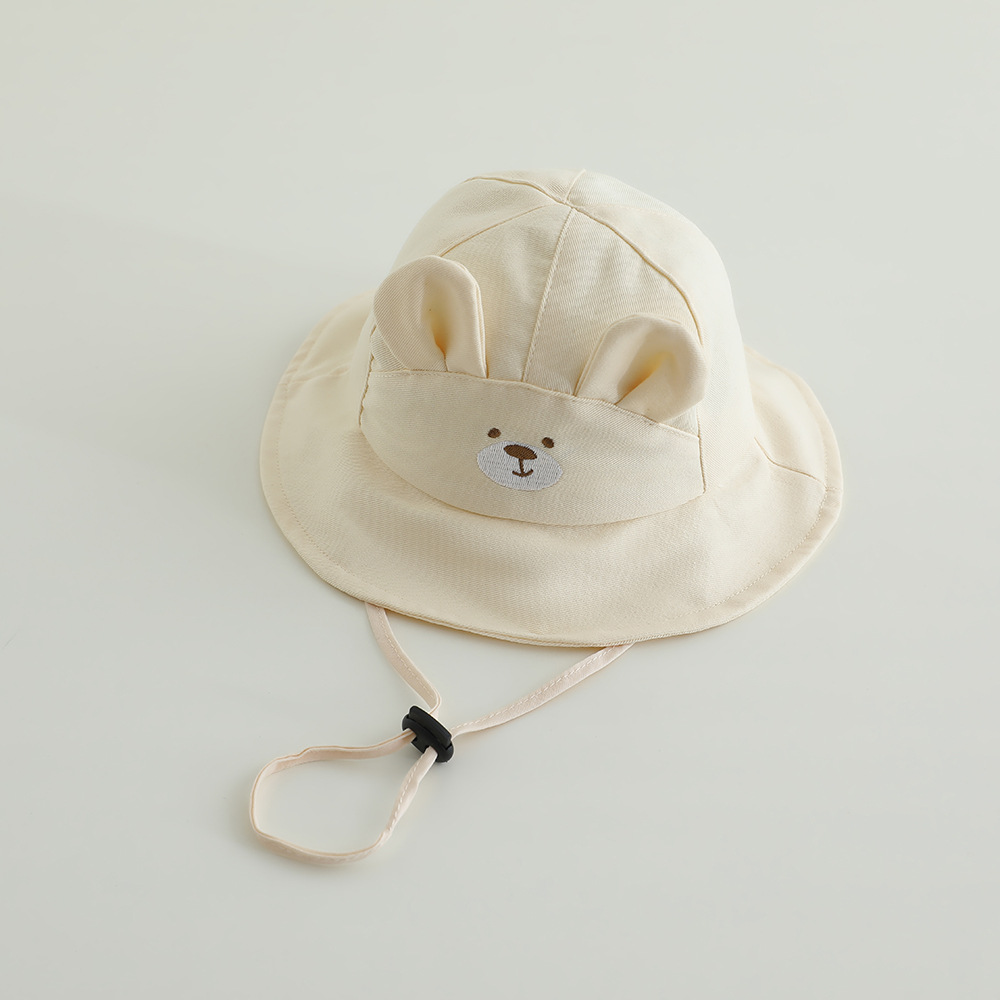 Sombrero para el sol para bebés, estilo lindo de verano, niña, sombrero para el sol de algodón fino, sombrero de pescador de protección solar para bebés y bebés