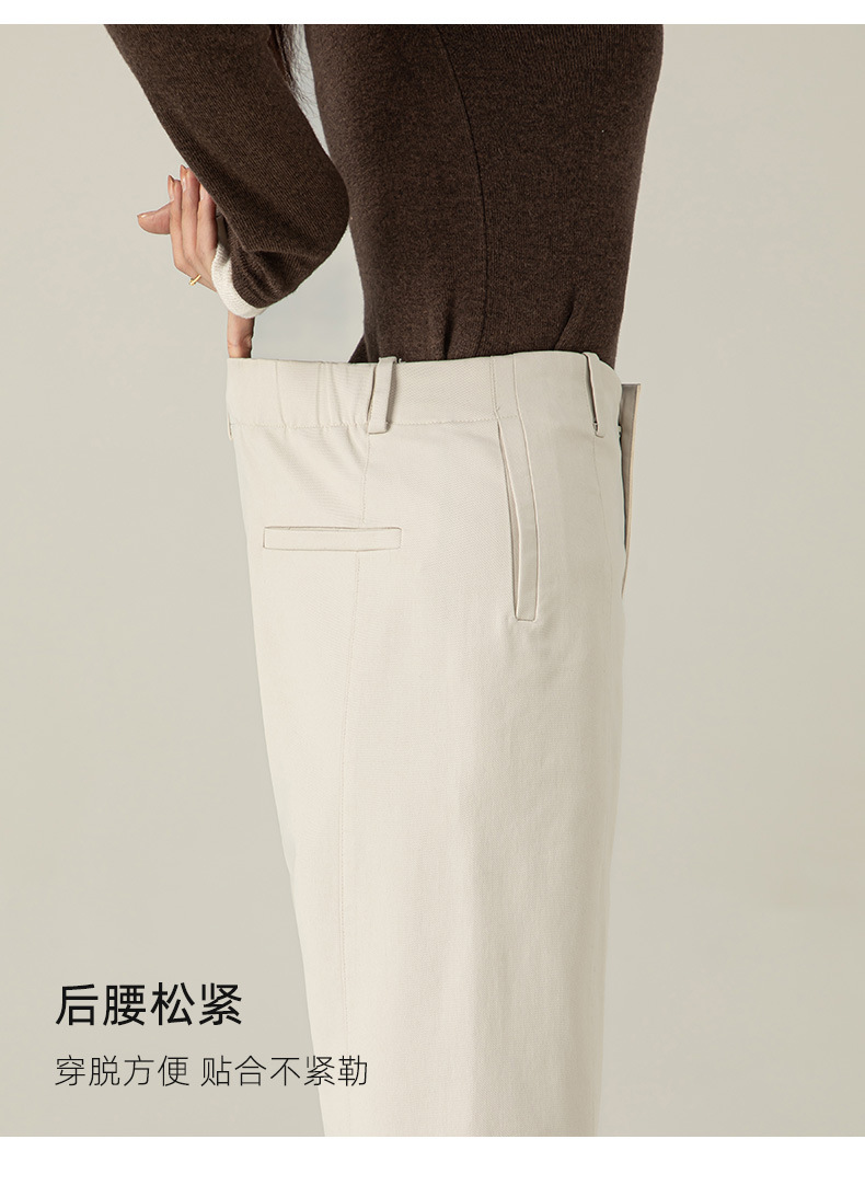 Quần harem nữ ống rộng lưng cao dài 9 phần chất liệu cotton Tencel — Màu xám be chi tiết 19