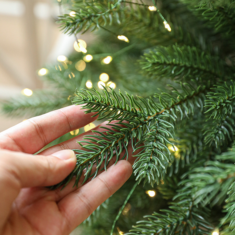 Hoja completa de PE lujoso cifrado luminoso árbol de Navidad árbol de cinco árboles decoración de la sala de estar de gran tamaño decoración de Navidad de suelo