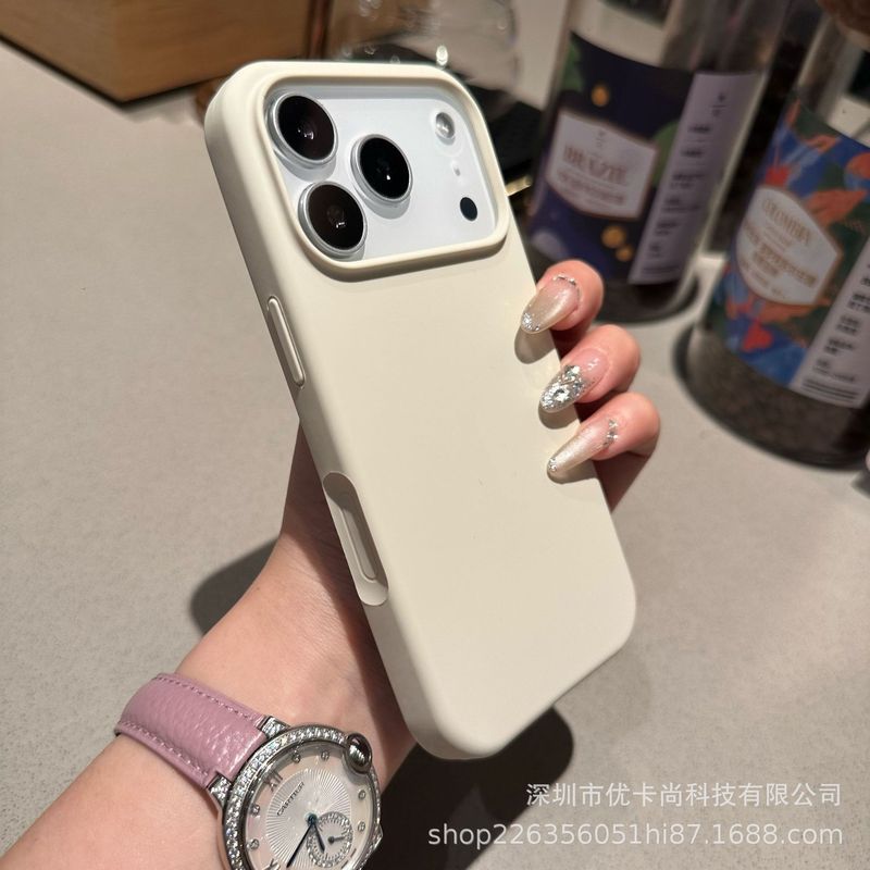 适用iPhone17Promax固态硅胶磁吸手机壳苹果16亲肤手感全包保护套|undefined