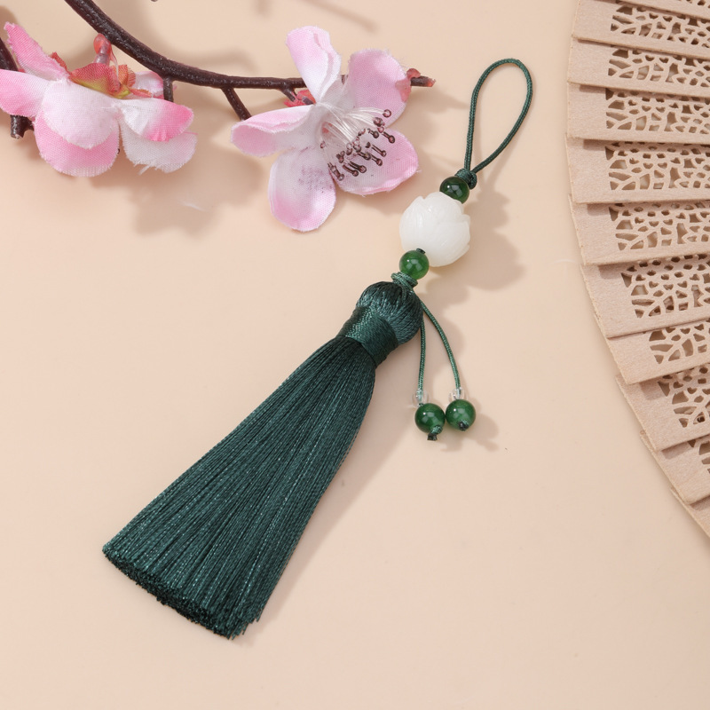 8cm三层莲花流苏手工diy手机吊穗车内吊坠包包挂件挂饰厂家批发款|undefined
