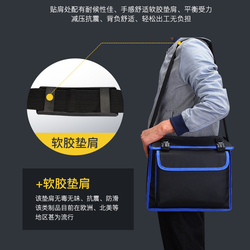 Single-shoulder hardware tool bag storage bag Oxford cloth electrician bag canvas small size tool bag crossbody bag with dropshipping