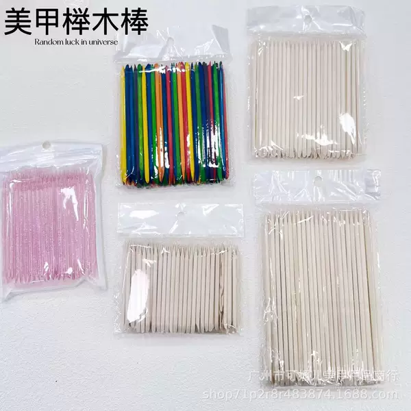 Nail tools wholesale orange stick dead skin push Crystal Orange stick double-headed orange stick 100 bagged drill stick