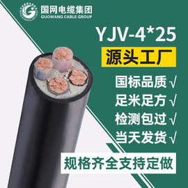yjv4*25 yjv4*35铜芯电缆 yjv阻燃低压国标足米铜芯电缆 厂家直销