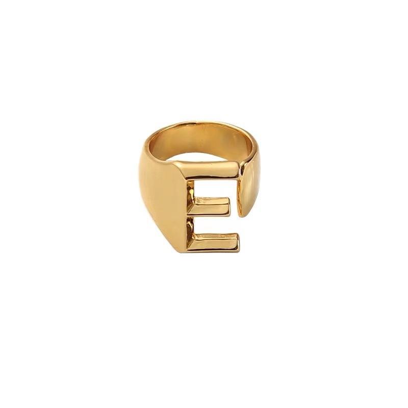 Fashion Letter Copper Plating Open Ring 1 Piece