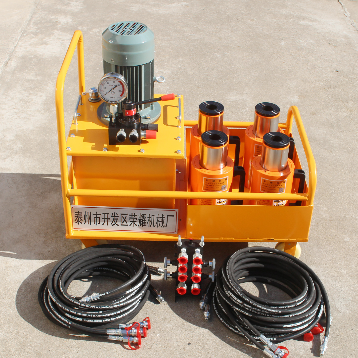 空心液压千斤顶分离式穿心中空RCHRRH电动手动油压油缸12T--200吨