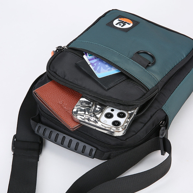 Bolso Bandolera de Nylon para Hombre Transpirable y Resistente al Desgaste para Negocios y Viajes