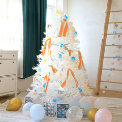 Lemon Christmas Decorations 1.5M White Flocked Christmas Tree Wedding Photography Christmas Arrangement Decorations