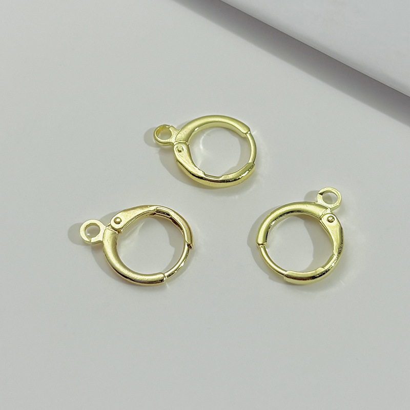 Base de pendientes redondos de latón para DIY