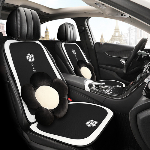 New car seat cushion Internet celebrity Camellia Goddess model four-season universal car interior rear cushion anti-slip single-piece seat cushion