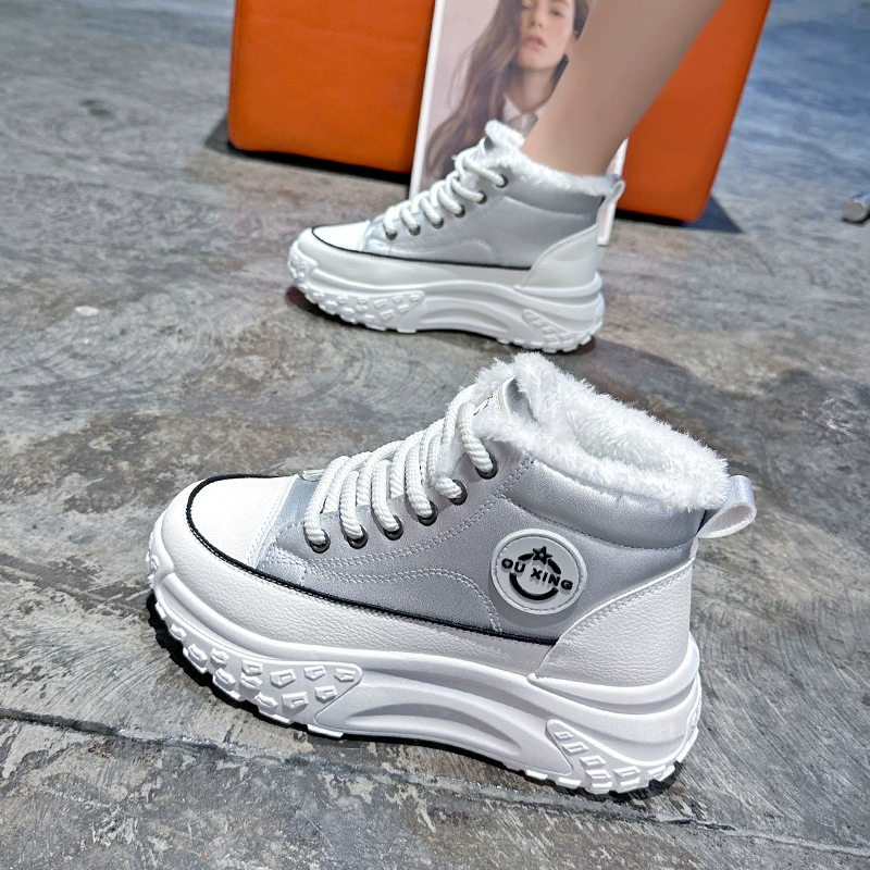 High warm shoes, winter keep warm boots platform