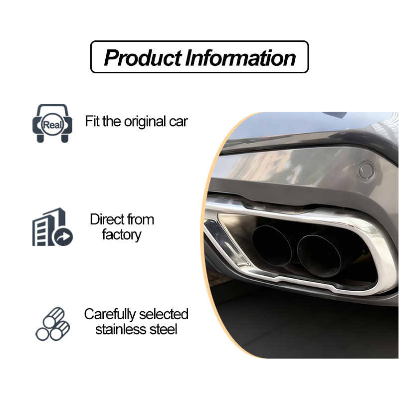 Suitable for Bmw X5 X6 X7 Four-Outlet Tailpipe G05 G06 G07 Exhaust Pipe with Dual Inner Tube Tail Tips